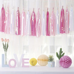 5pcs Sparkling Tassel Garland Decoration For Wedding Christmas Birthday