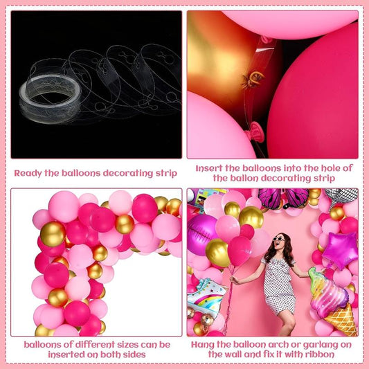 111pcs Butterfly Birthday Party Decorations Pink and Purple Foil Balloons