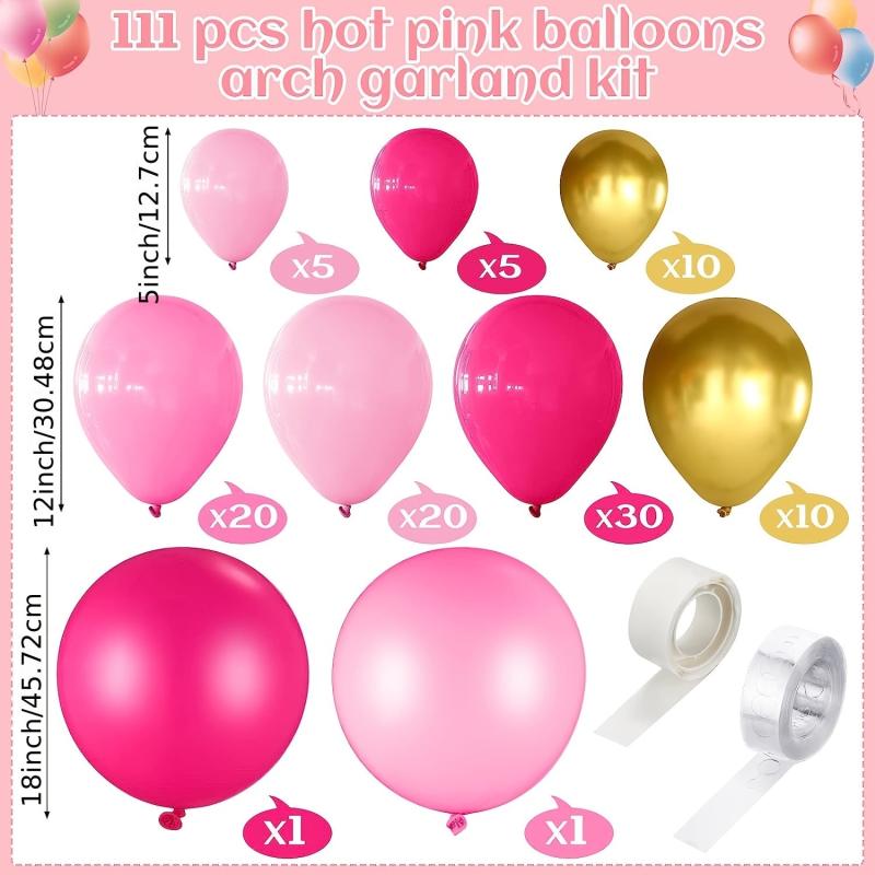 111pcs Butterfly Birthday Party Decorations Pink and Purple Foil Balloons