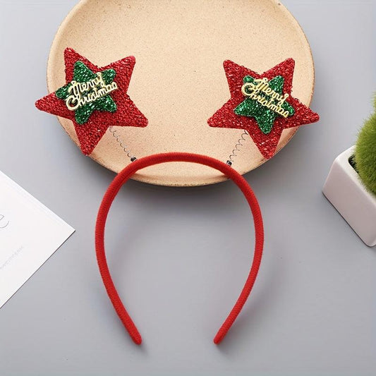 Christmas Elk Star Santa Claus Headband Hairband Party Supplies
