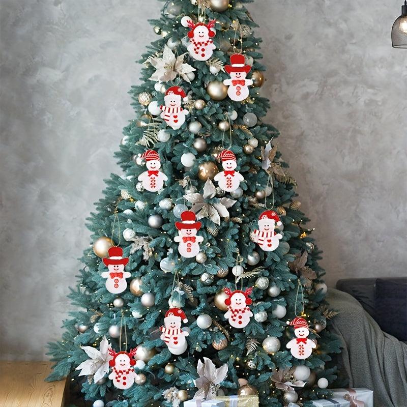 12pcs Snowman Xmas Tree Hanging Decoration