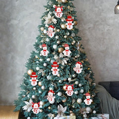 12pcs Snowman Xmas Tree Hanging Decoration