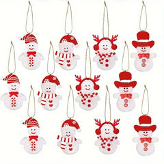 12pcs Snowman Xmas Tree Hanging Decoration
