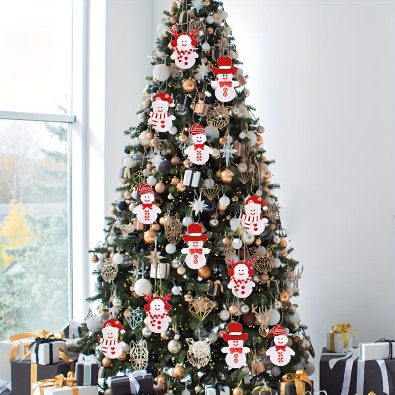 12pcs Snowman Xmas Tree Hanging Decoration