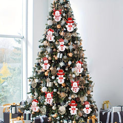 12pcs Snowman Xmas Tree Hanging Decoration