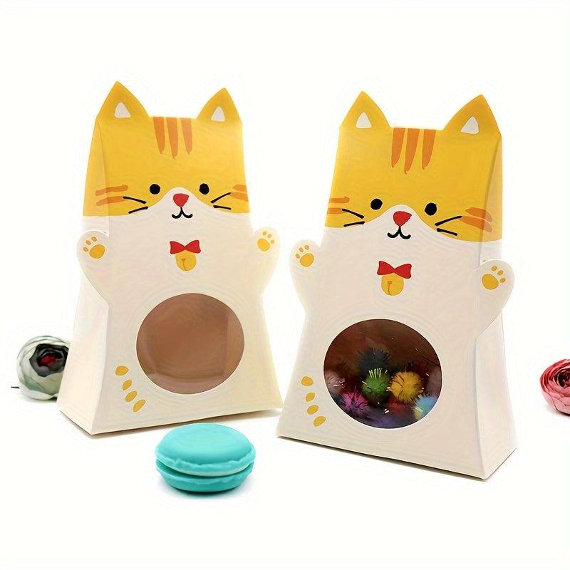 2pcs Little Yellow Cat Candy Packaging Box for Birthday Party