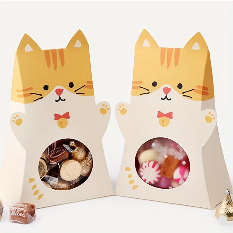 2pcs Little Yellow Cat Candy Packaging Box for Birthday Party