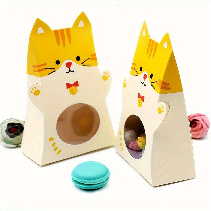 2pcs Little Yellow Cat Candy Packaging Box for Birthday Party
