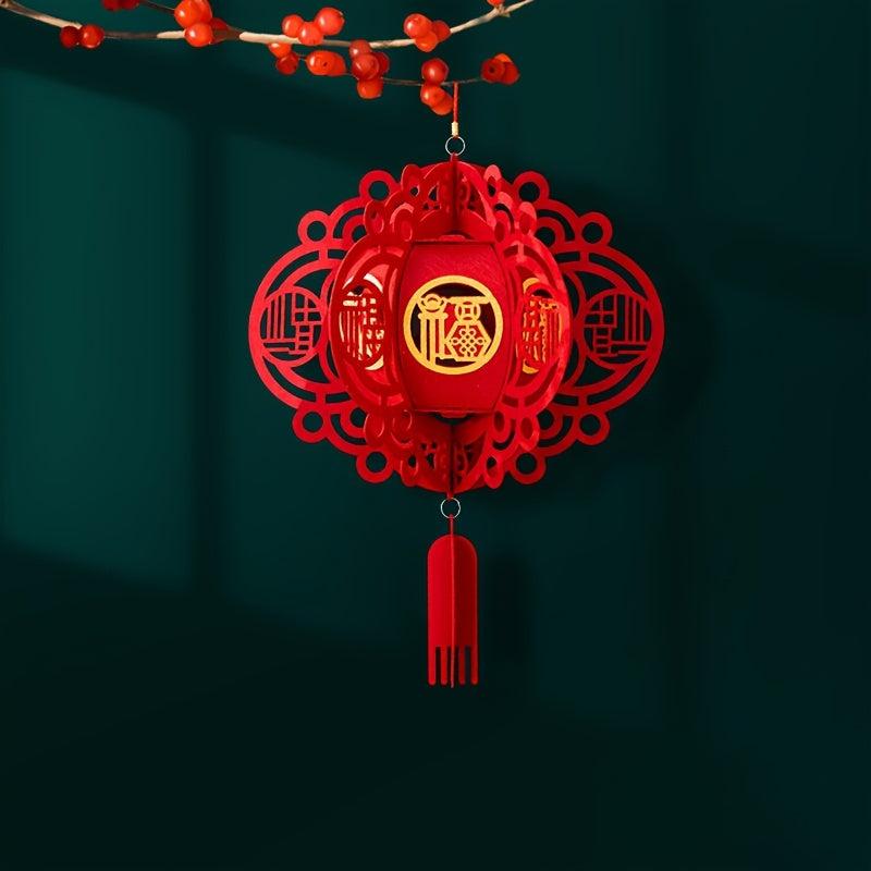 Year Blessing Character Lantern Indoor Decoration