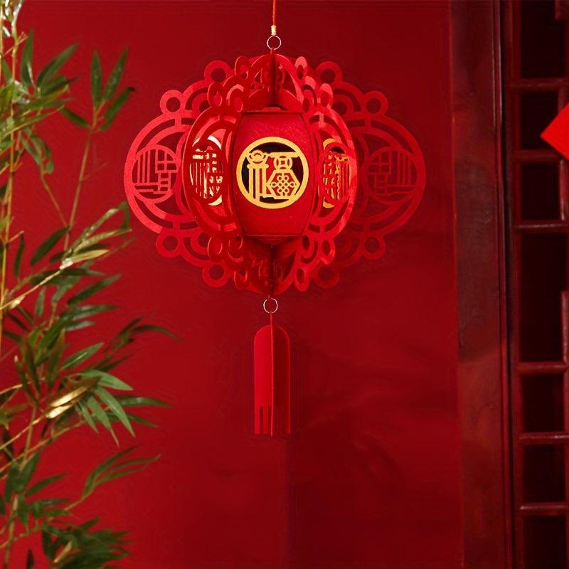 Year Blessing Character Lantern Indoor Decoration
