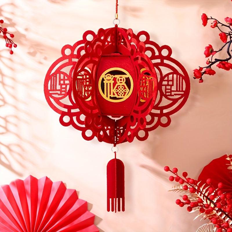 Year Blessing Character Lantern Indoor Decoration
