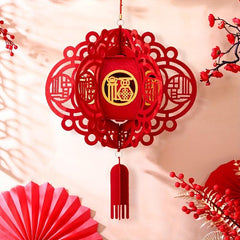 Year Blessing Character Lantern Indoor Decoration