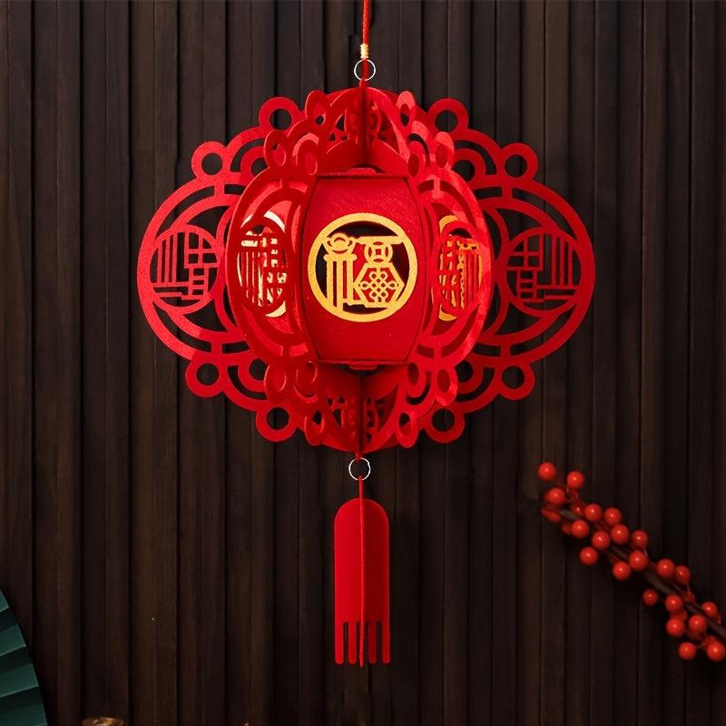 Year Blessing Character Lantern Indoor Decoration