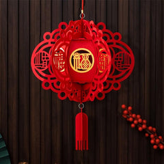 Year Blessing Character Lantern Indoor Decoration