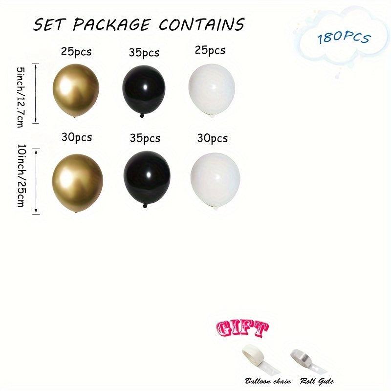 180pcs Golden Balloon Garland Kit For Party Decorations