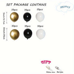 180pcs Golden Balloon Garland Kit For Party Decorations