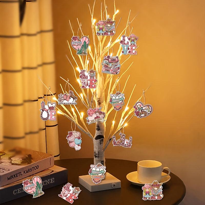12pcs Cowboy Themed Love Hanging Ornament Decoration