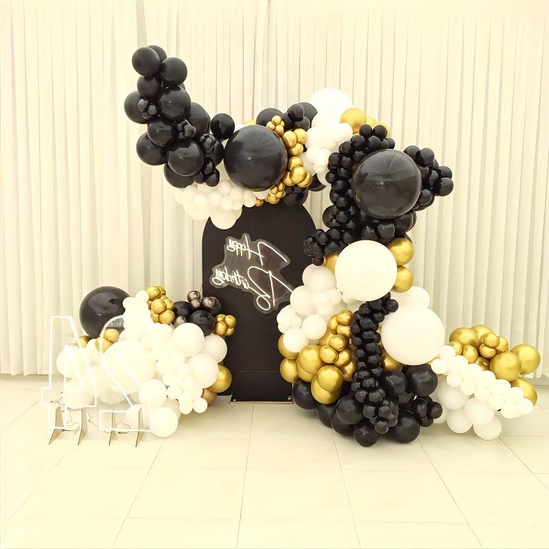 233pcs Golden Wedding Birthday Party Balloon Arch Decoration