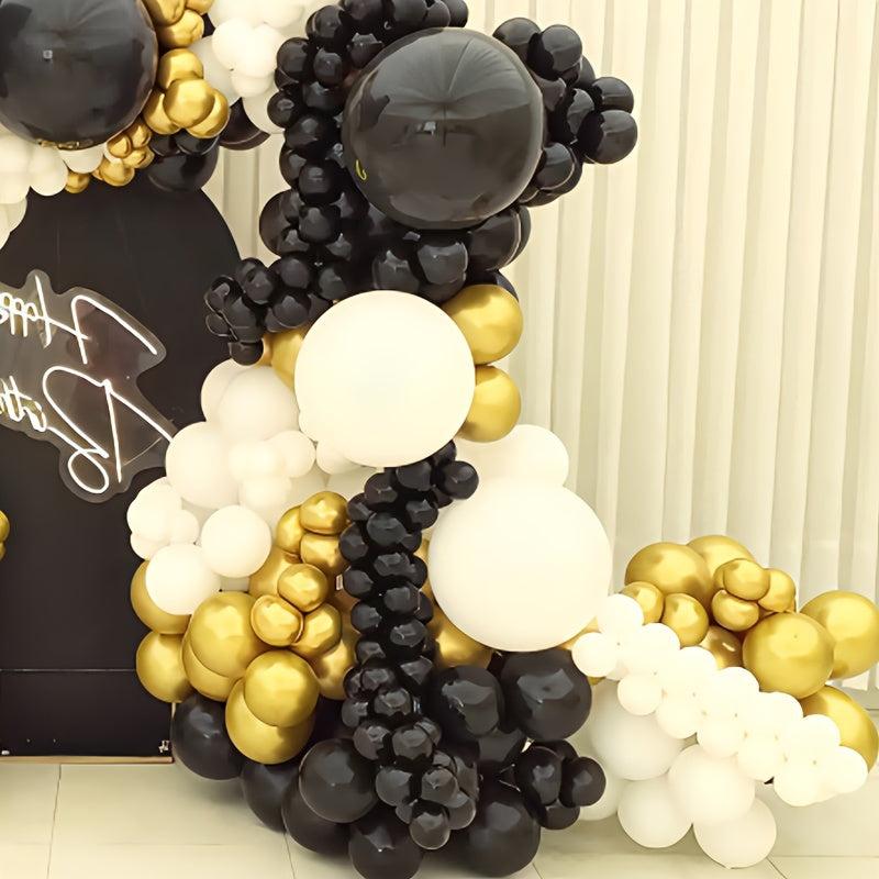 233pcs Golden Wedding Birthday Party Balloon Arch Decoration