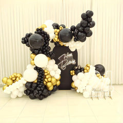 233pcs Golden Wedding Birthday Party Balloon Arch Decoration