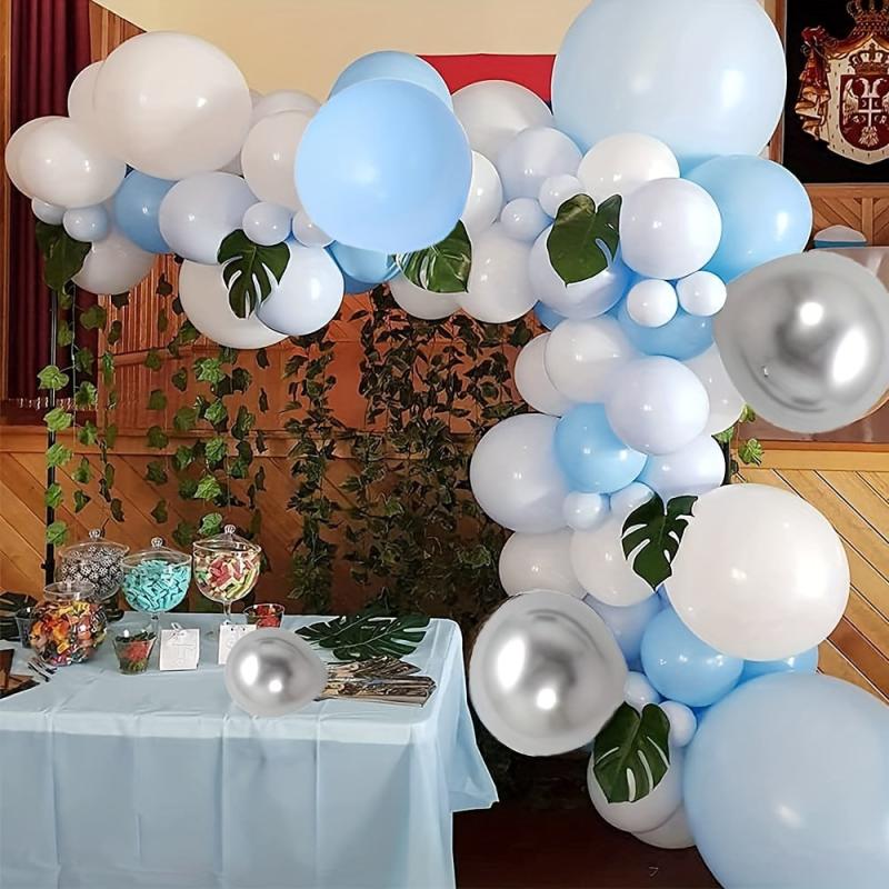96pc Balloon Arch Macaron & Silvery Balloons Wedding Party Decoration
