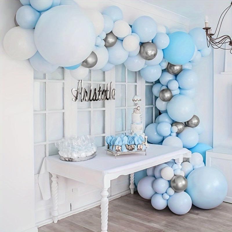 96pc Balloon Arch Macaron & Silvery Balloons Wedding Party Decoration