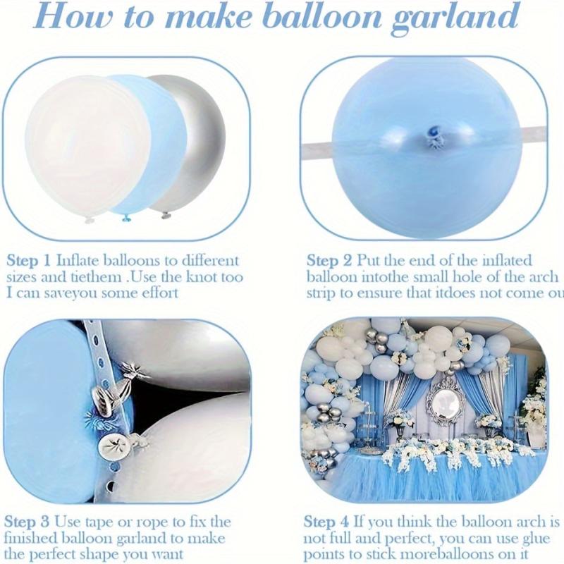 96pc Balloon Arch Macaron & Silvery Balloons Wedding Party Decoration