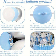 96pc Balloon Arch Macaron & Silvery Balloons Wedding Party Decoration