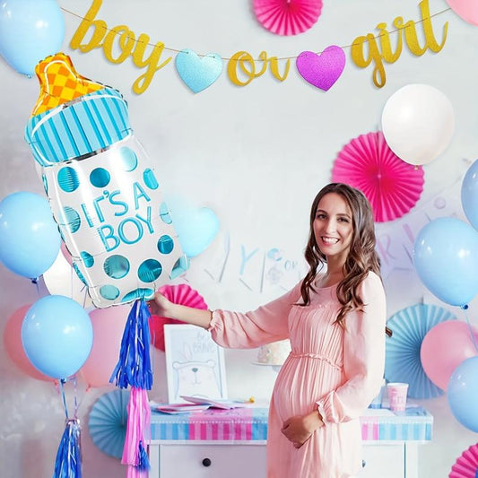 2pcs Milk Bottle Foil Balloons for Birthday Party Decoration