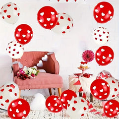 22pcs Red Heart Shaped Balloons Wedding Party Decor