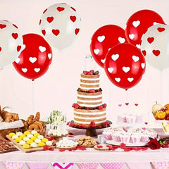 22pcs Red Heart Shaped Balloons Wedding Party Decor