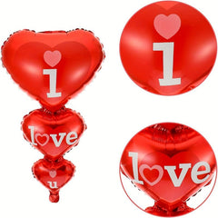 6pcs Red Love Bear Balloon Set for Wedding & Anniversary