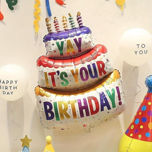 Cake Decorations 3-layer Cake Aluminum Film Balloon Birthday Party Props