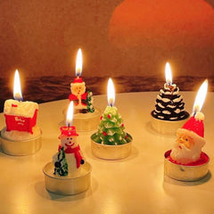 Painted Candles Christmas Party Decorations Home Aromatherapy Candle Ornaments