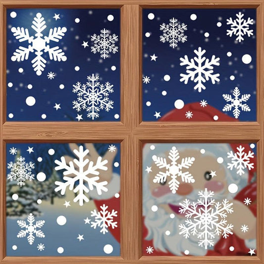 29pcs Christmas Snowflake Window Stickers Static Window Decoration