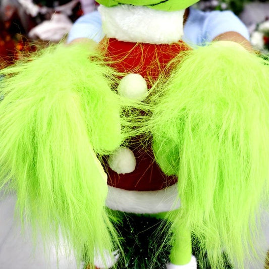 Christmas Green Plush Gloves Party Costume Props