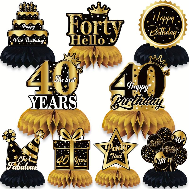 Golden 30th Birthday Tabletop Honeycomb Decoration