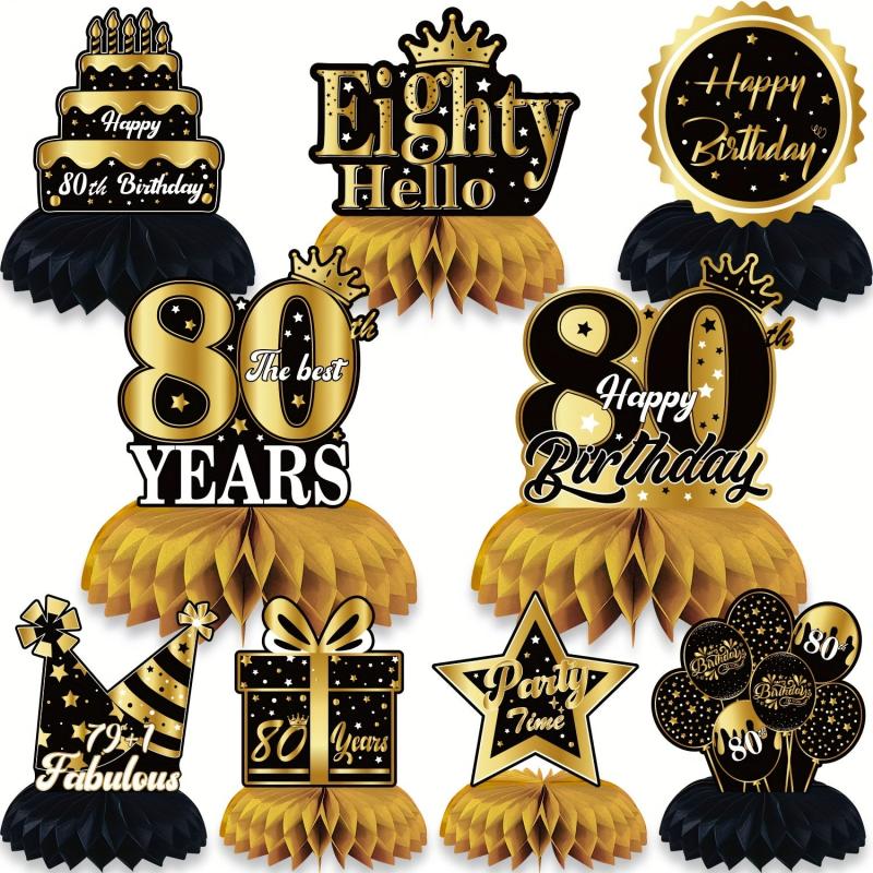 Golden 30th Birthday Tabletop Honeycomb Decoration