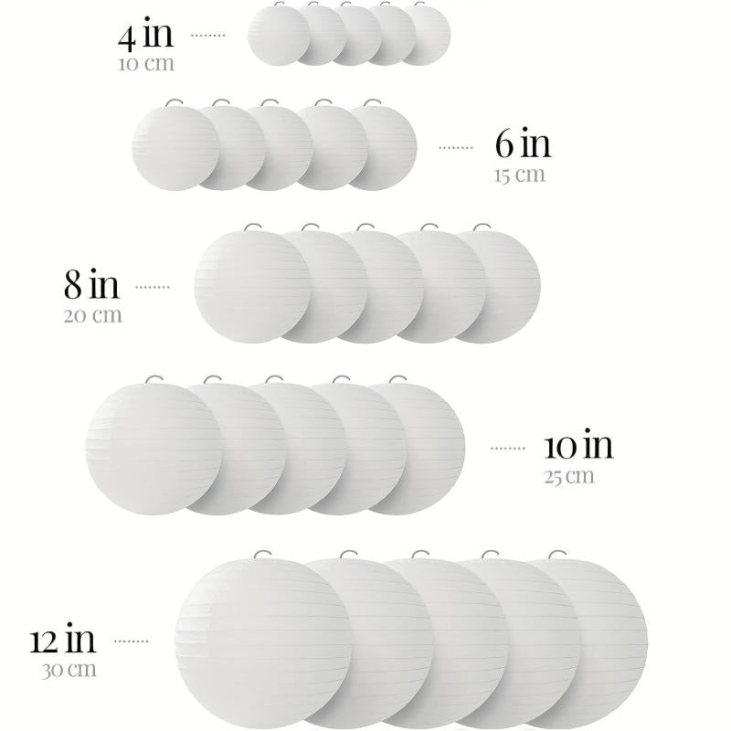 25pcs Paper Lantern Set Party Decorations Birthdays Weddings