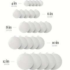 25pcs Paper Lantern Set Party Decorations Birthdays Weddings