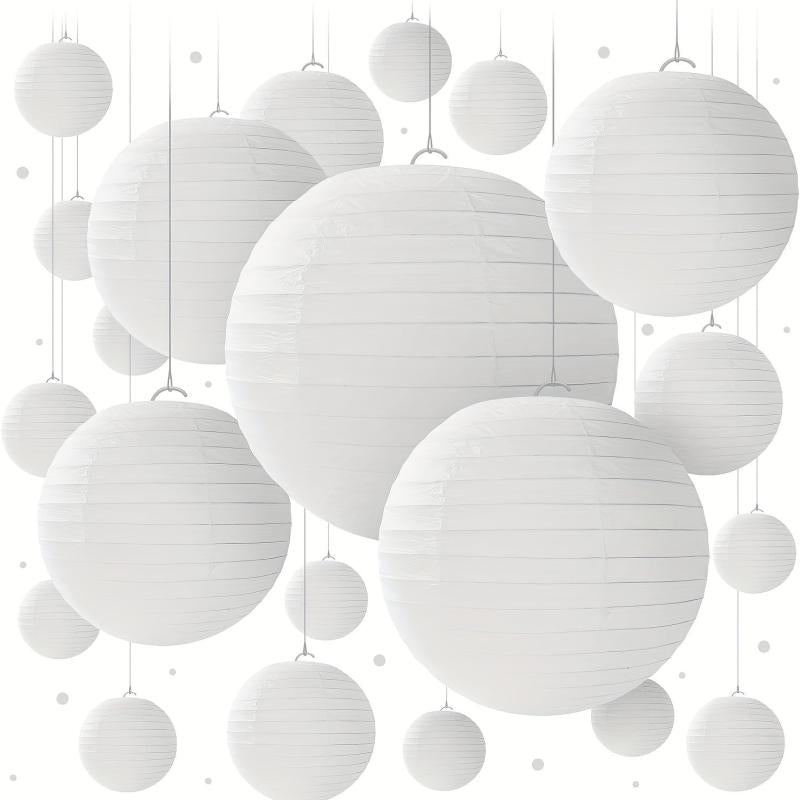 25pcs Paper Lantern Set Party Decorations Birthdays Weddings