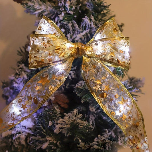 LED Light String Christmas Tree Decorative Ribbon Flashing Light
