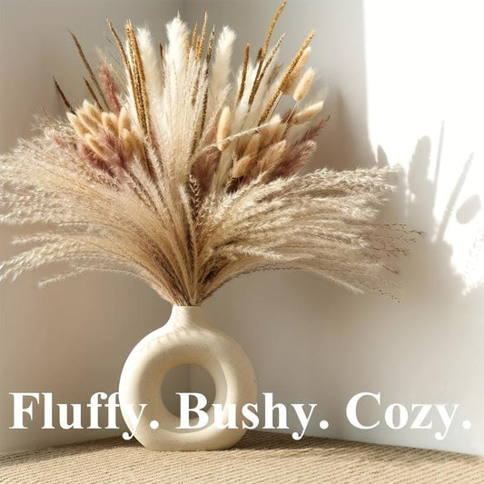 120pcs Dried Pampas Grass Decor for Boho Home Wedding Decor