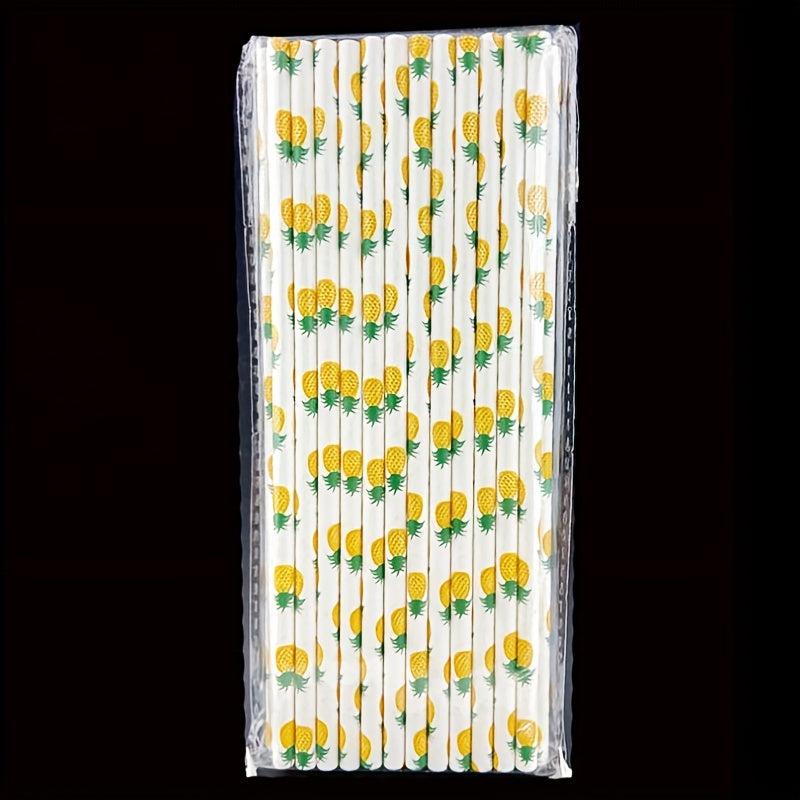 25pcs Disposable Degradable Paper Party Straws - Environmentally Friendly