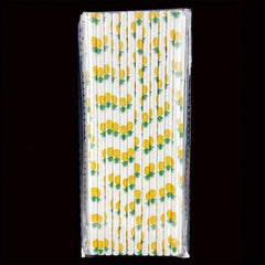 25pcs Disposable Degradable Paper Party Straws - Environmentally Friendly