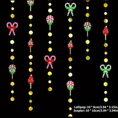 1pc Christmas Floral Hanging Flag DIY Decoration