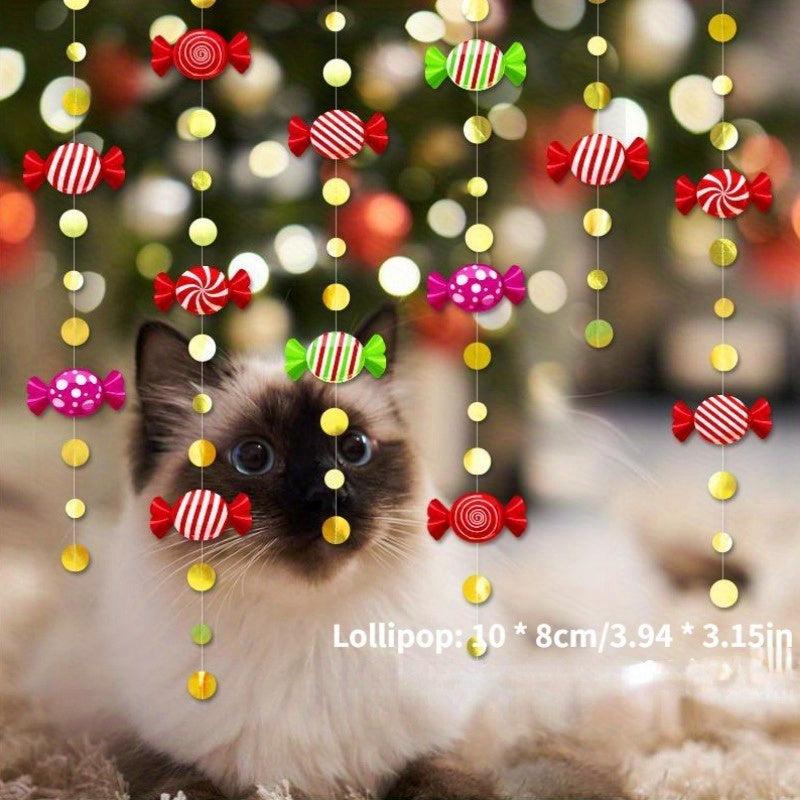 1pc Christmas Floral Hanging Flag DIY Decoration