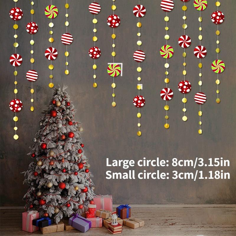 1pc Christmas Floral Hanging Flag DIY Decoration