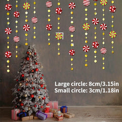 1pc Christmas Floral Hanging Flag DIY Decoration
