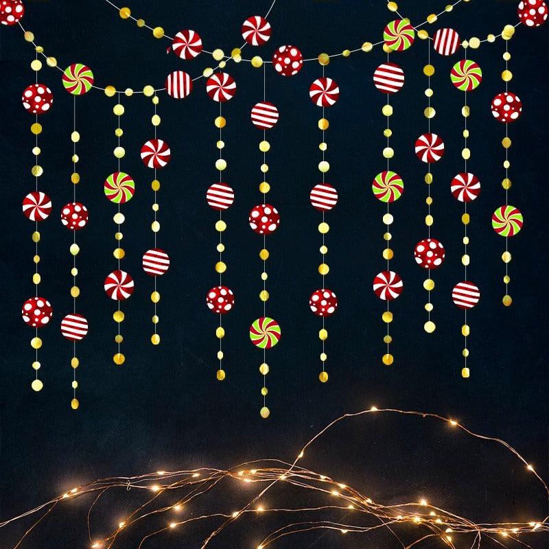1pc Christmas Floral Hanging Flag DIY Decoration